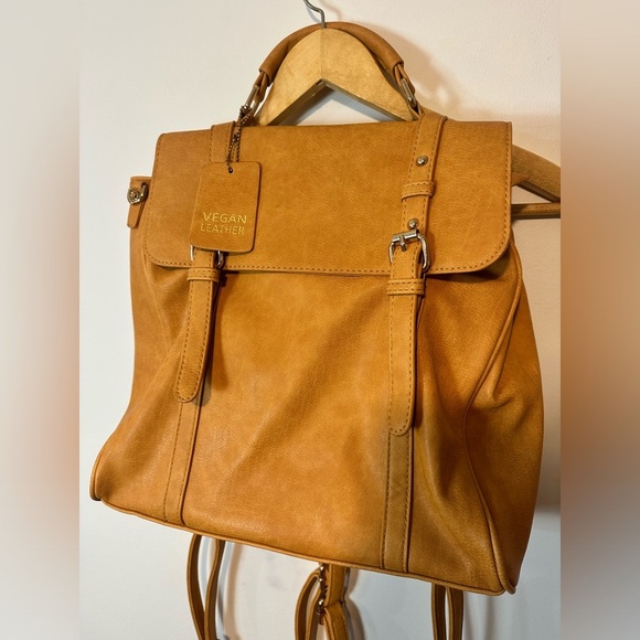 MMS Design Studio Loretta Messenger Vegan Leather Backpack - Picture 2 of 12